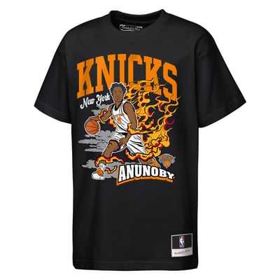 OG Anunoby New York Knicks Mitchell & Ness Youth Fired Up T-Shirt - Black