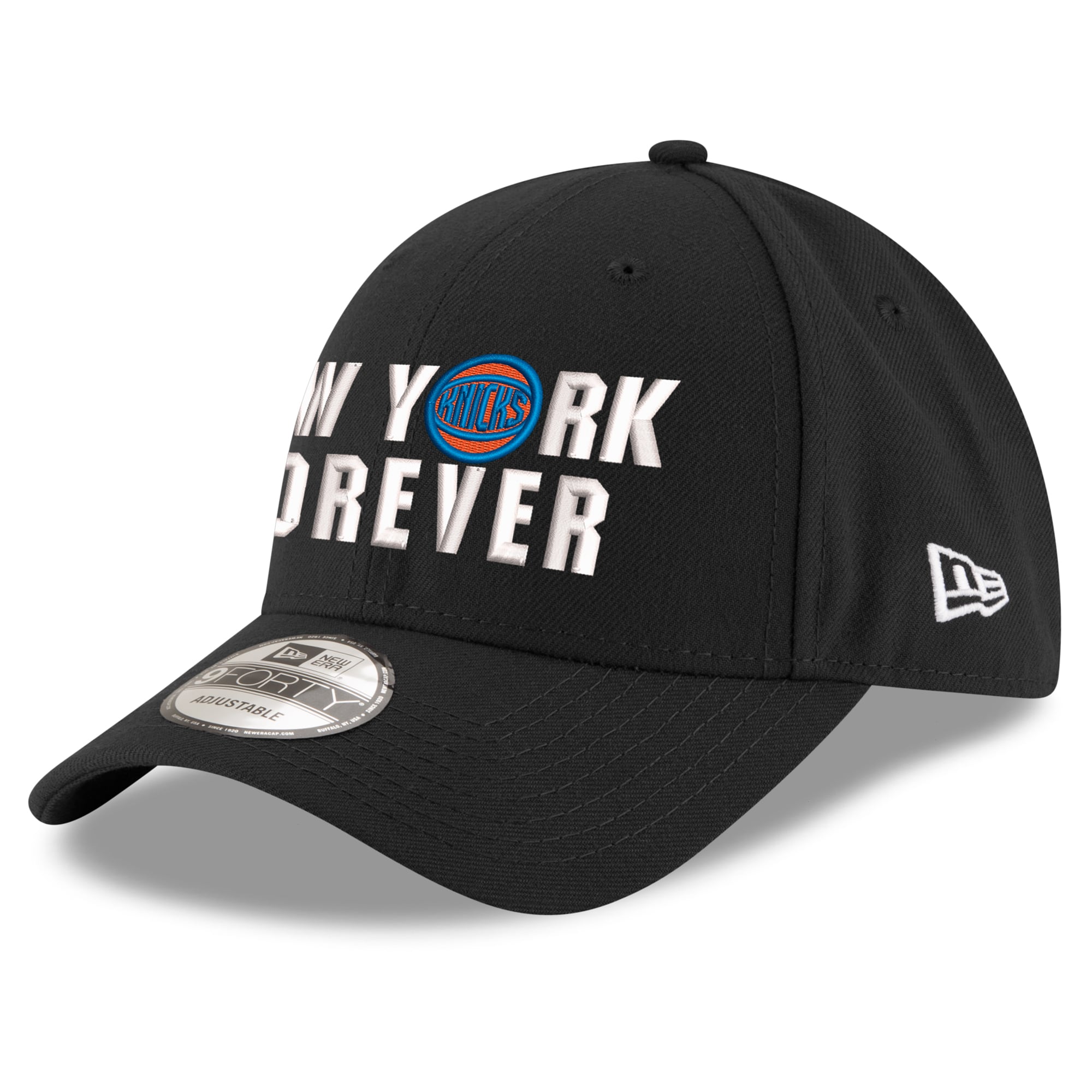 Youth New York Knicks New Era Black New York Forever Adjustable Hat
