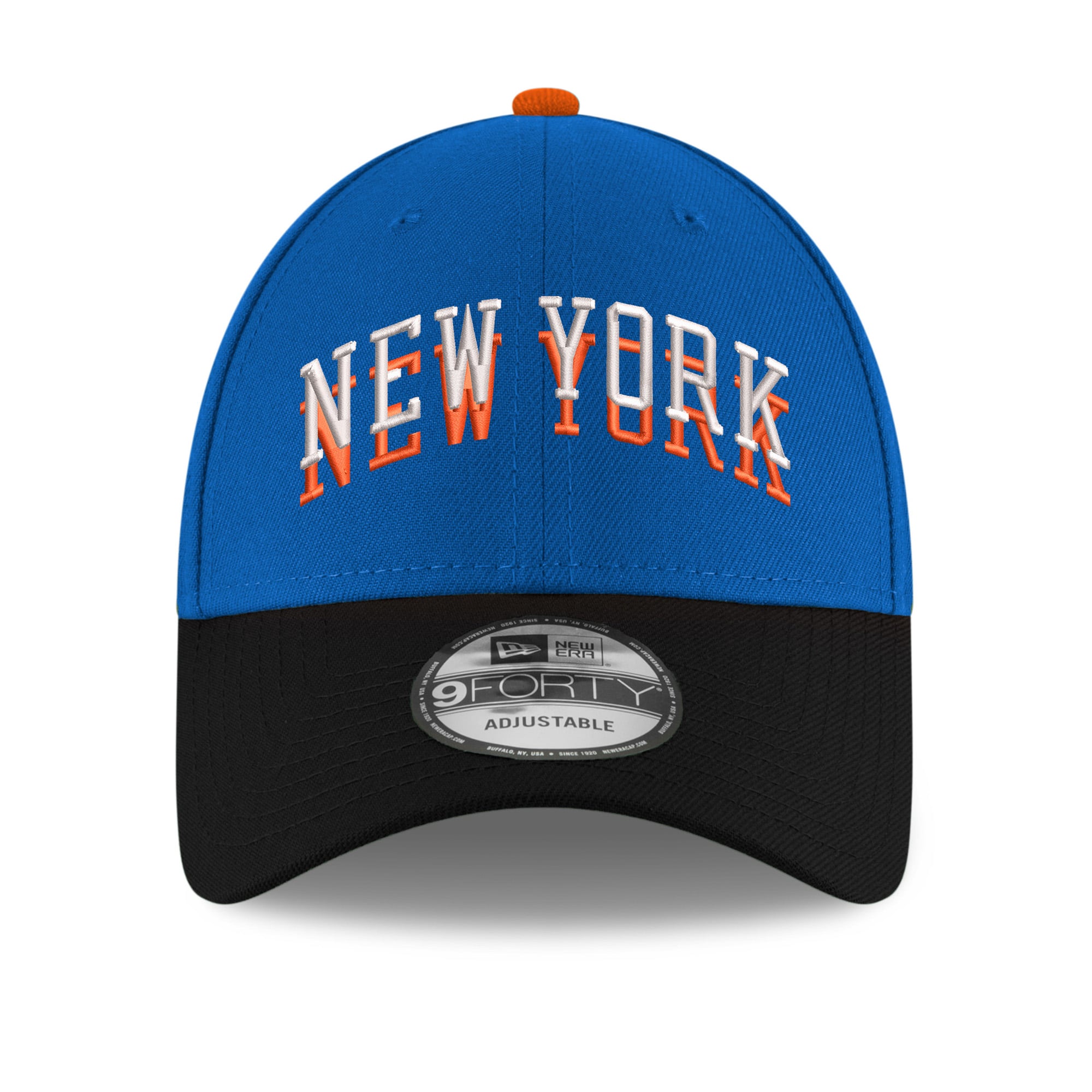 Youth New Era Blue/Black New York Knicks 9FORTY Adjustable Hat