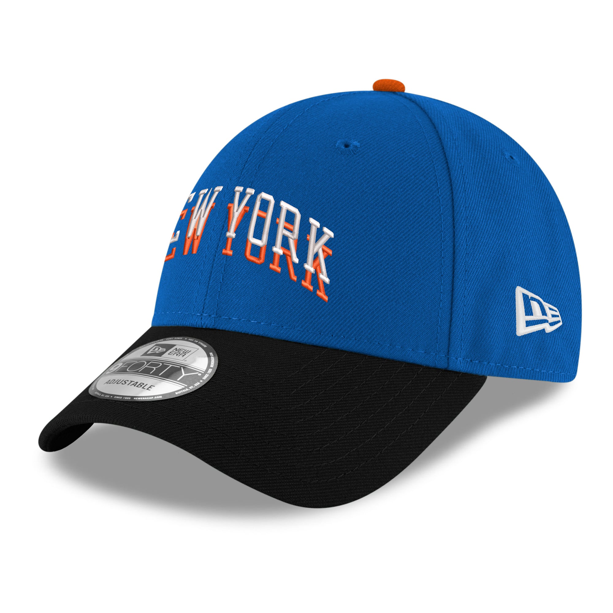 Youth New Era Blue/Black New York Knicks 9FORTY Adjustable Hat