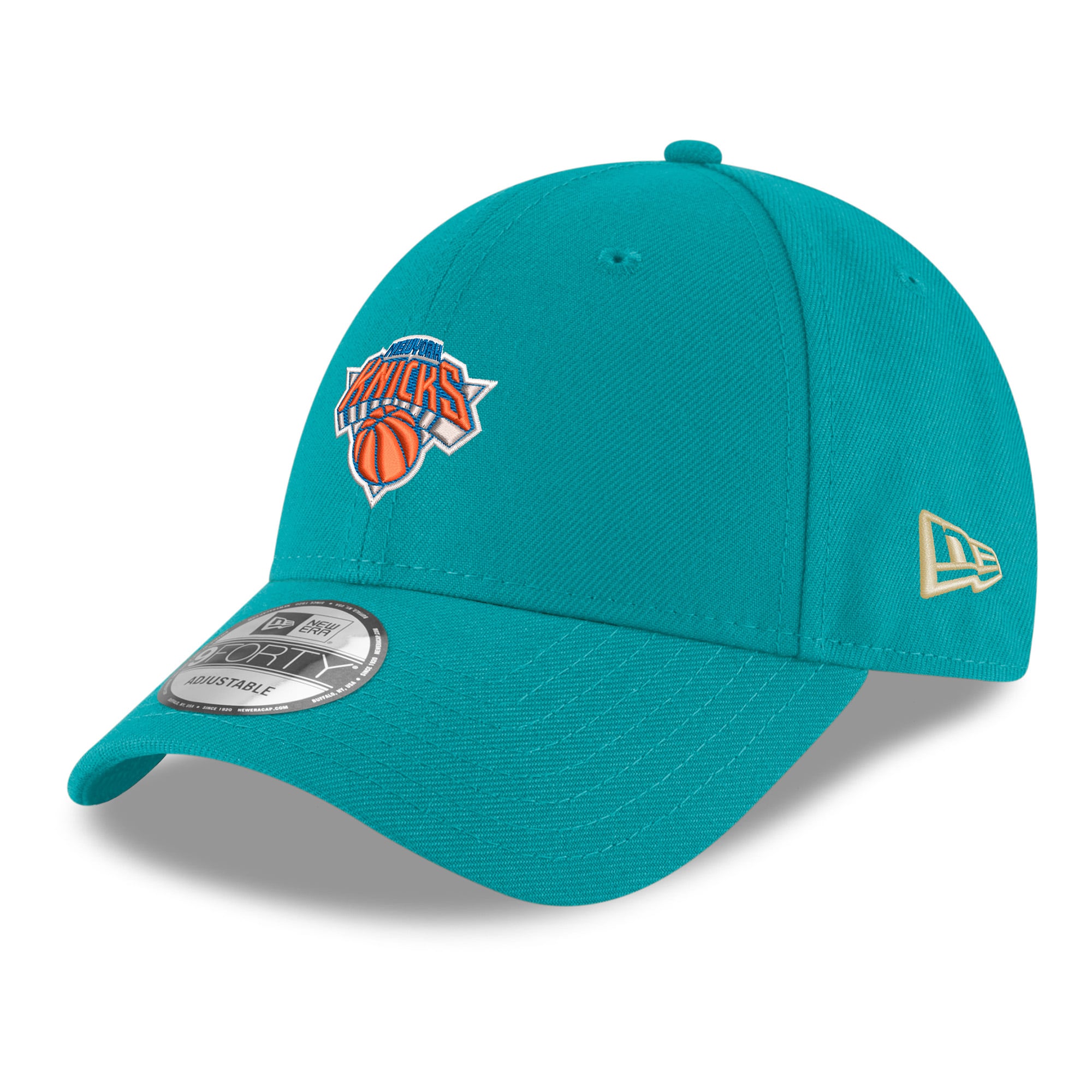 Youth New Era Teal New York Knicks Breeze 9FORTY Adjustable Hat