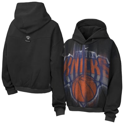  New York Knicks Nike Youth 2026 Standard Issue Practice Icon Fleece Pullover Hoodie - Black