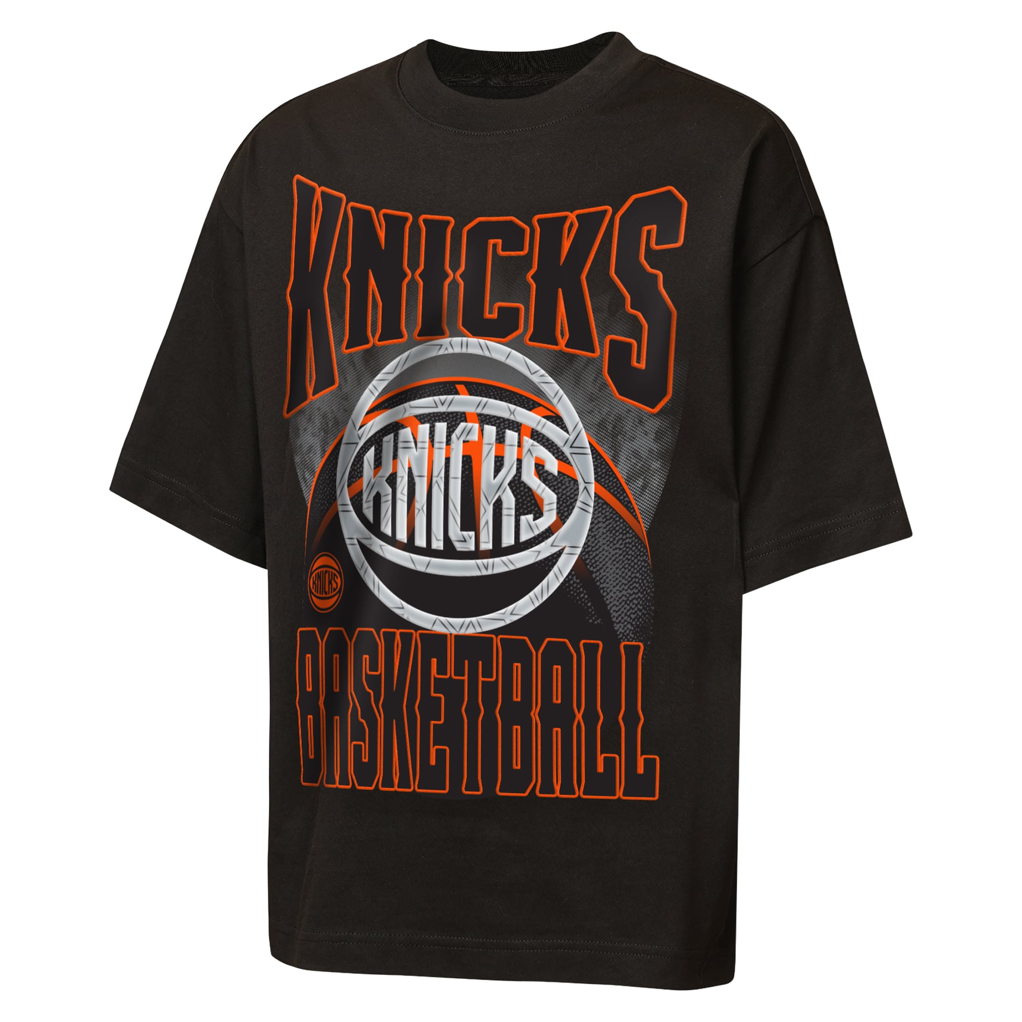 T-shirt oversize tendance noir New York Knicks Ballin Rockers pour jeunes de la marque Outerstuff