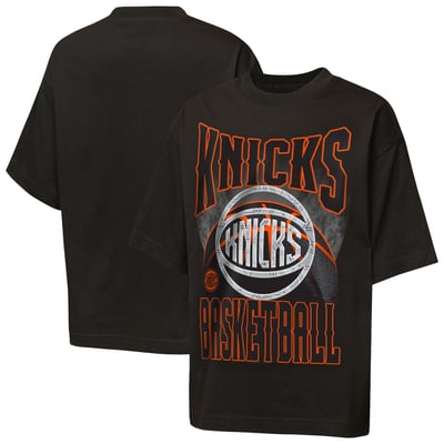 New York Knicks Outerstuff Youth Ballin Rockers Oversized Fashion T-Shirt - Black
