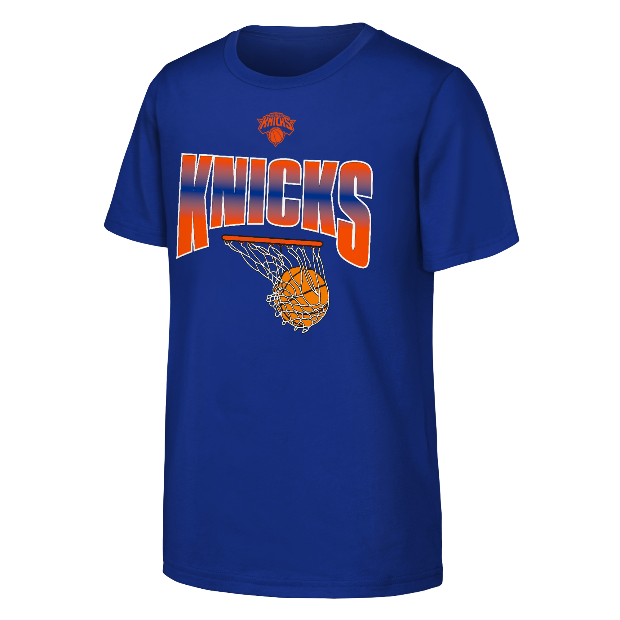 T-shirt The Replay bleu des New York Knicks pour jeunes de la marque Outerstuff