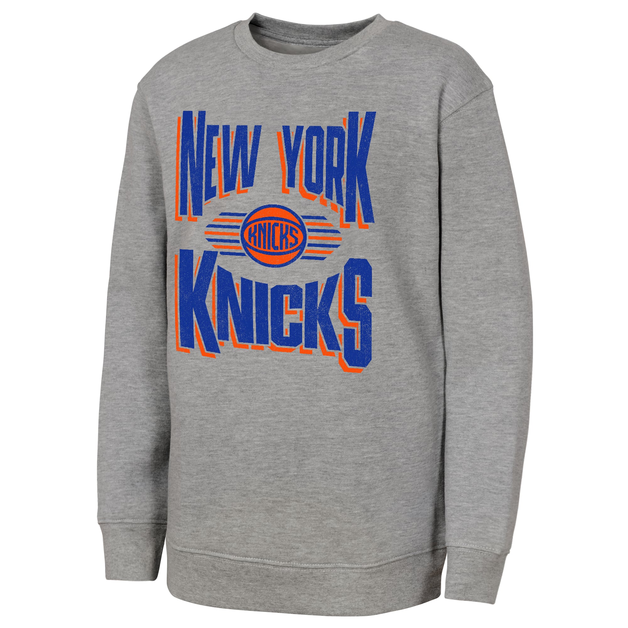 Sweat-shirt gris Jet Stream des Knicks de New York pour jeunes la marque Outerstuff