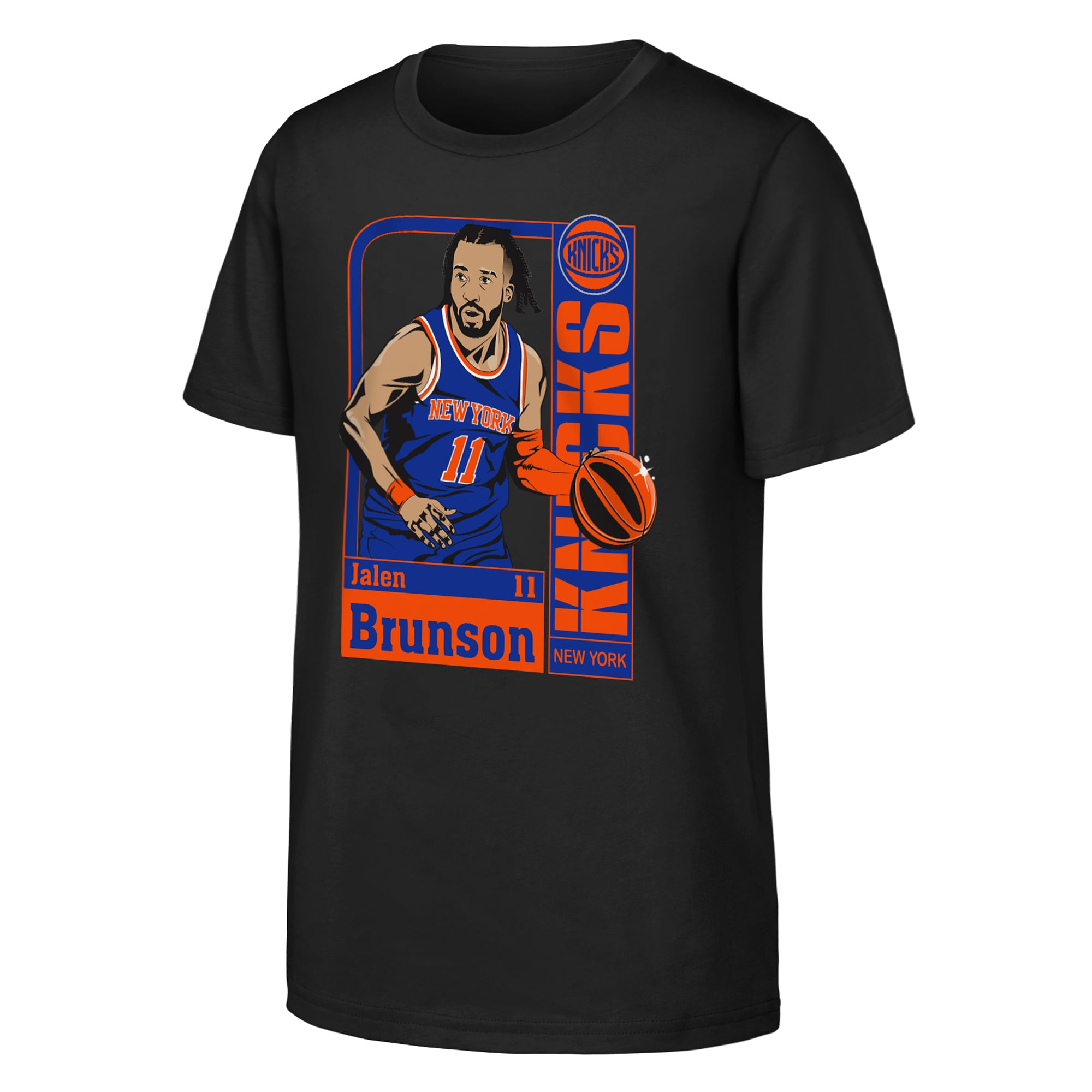 T-shirt Youth Outerstuff Jalen Brunson noir New York Knicks Calling Card