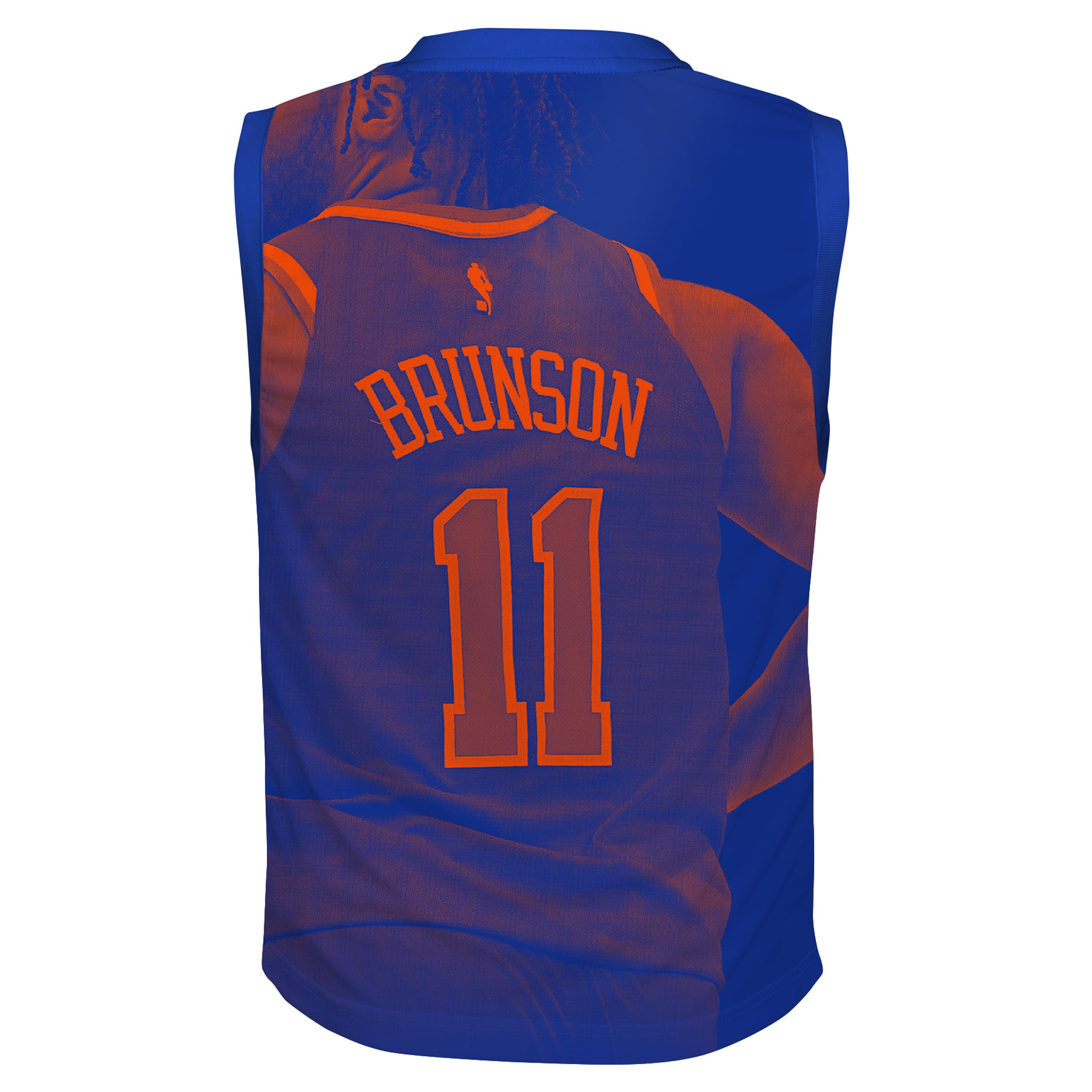 Maillot de jeu iconique bleu Jalen Brunson New York Knicks pour jeunes Outerstuff