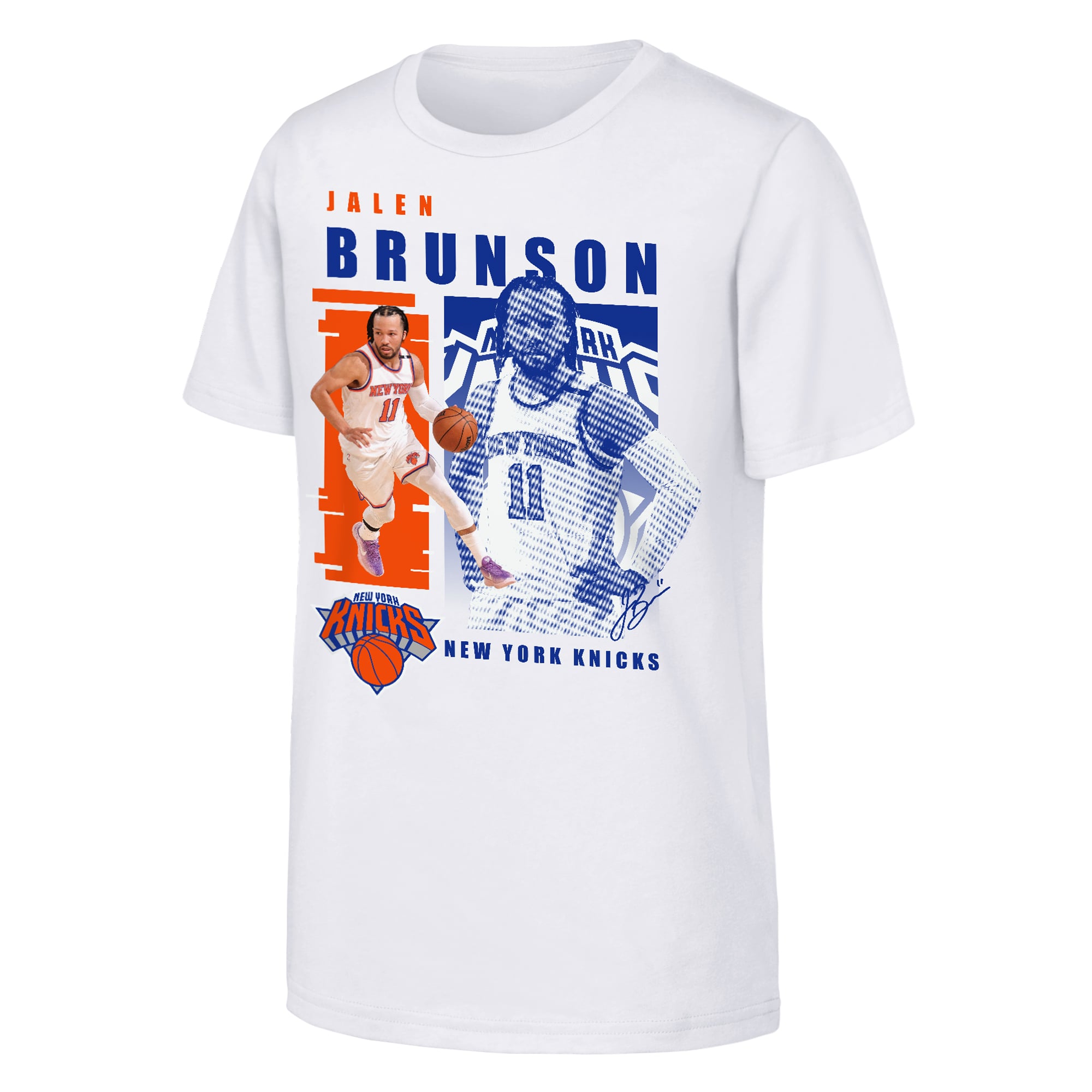 T-shirt Youth Outerstuff Jalen Brunson blanc New York Knicks Highlights