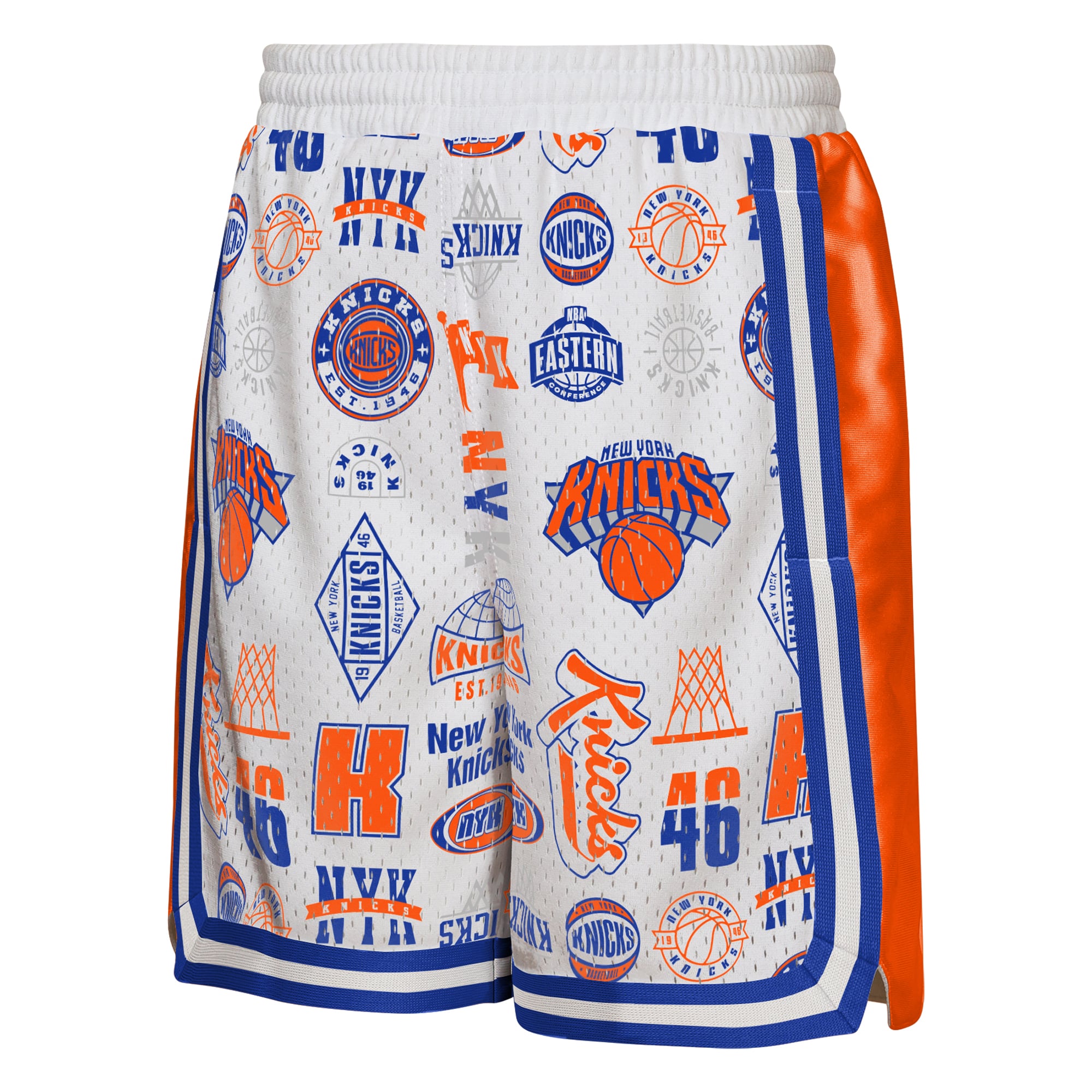 Short de basketball blanc Youth Outerstuff New York Knicks Ball Hog Dazzle