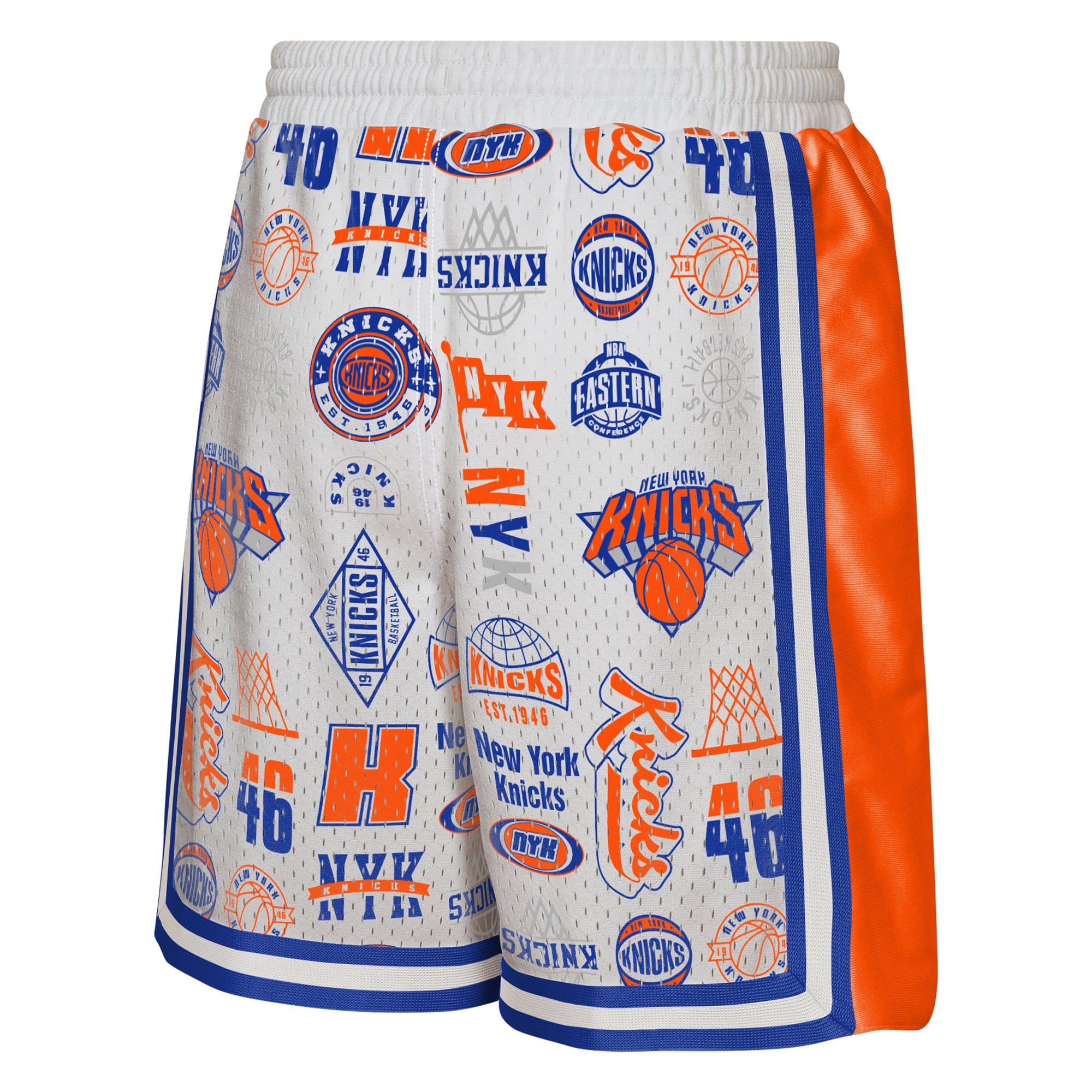 Short de basketball blanc Youth Outerstuff New York Knicks Ball Hog Dazzle