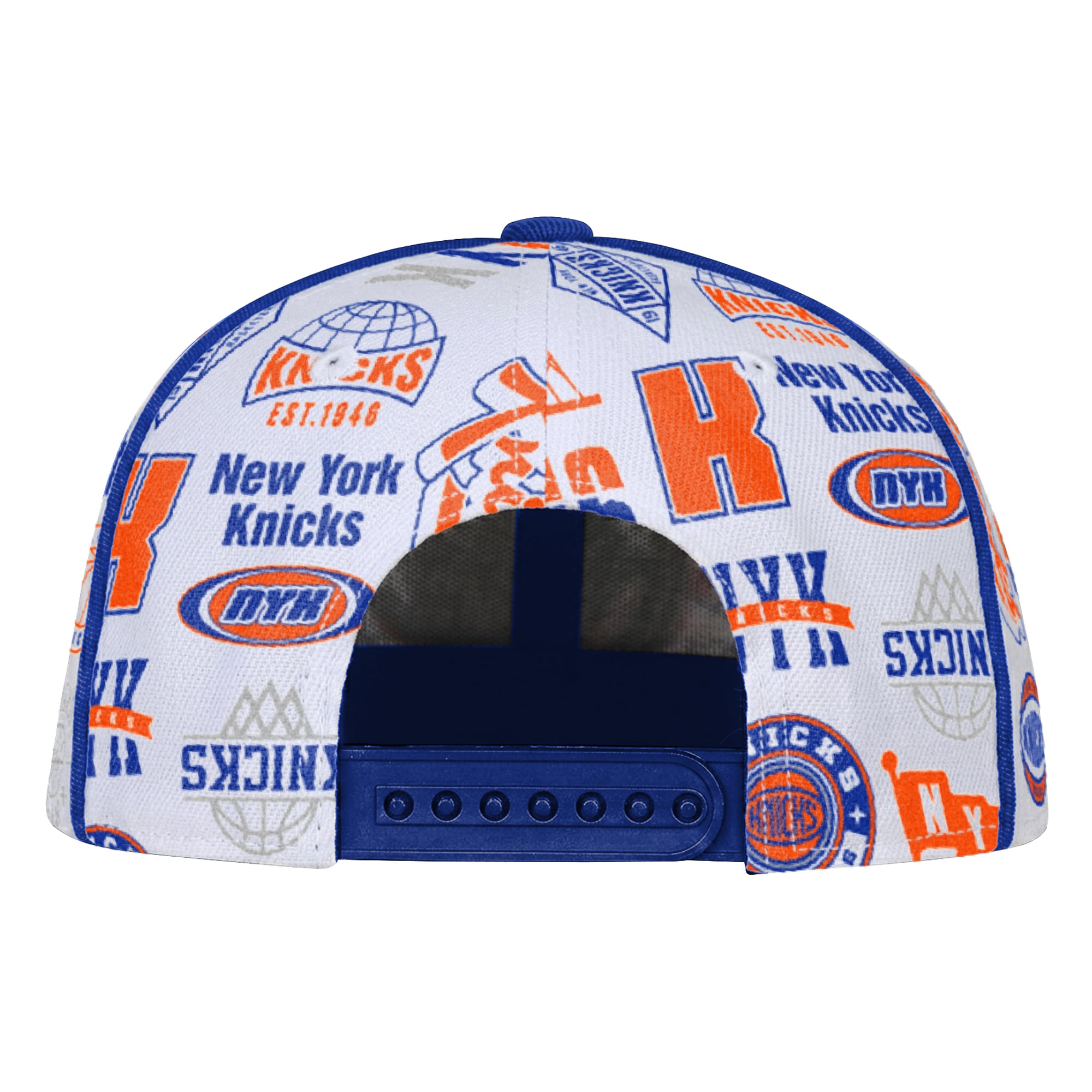 Casquette snapback blanche Youth Outerstuff New York Knicks avec logo Piped Up