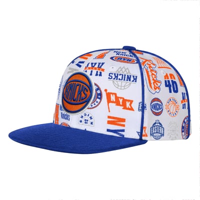 New York Knicks Outerstuff Youth Piped Up Snapback Hat - White
