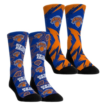  New York Knicks Rock Em Youth Game Day 2-Pack Crew Socks - Orange