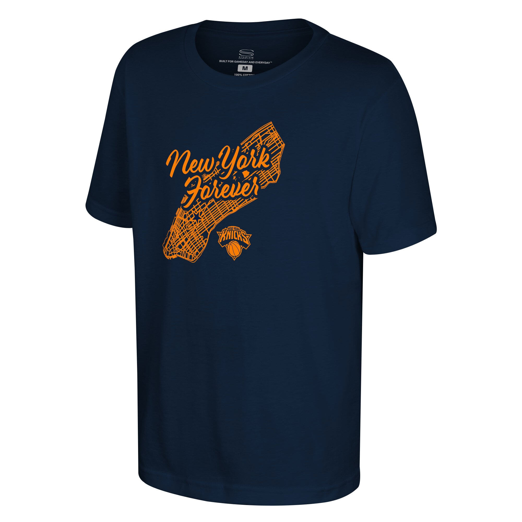 Youth Stadium Essentials Navy New York Knicks  T-Shirt