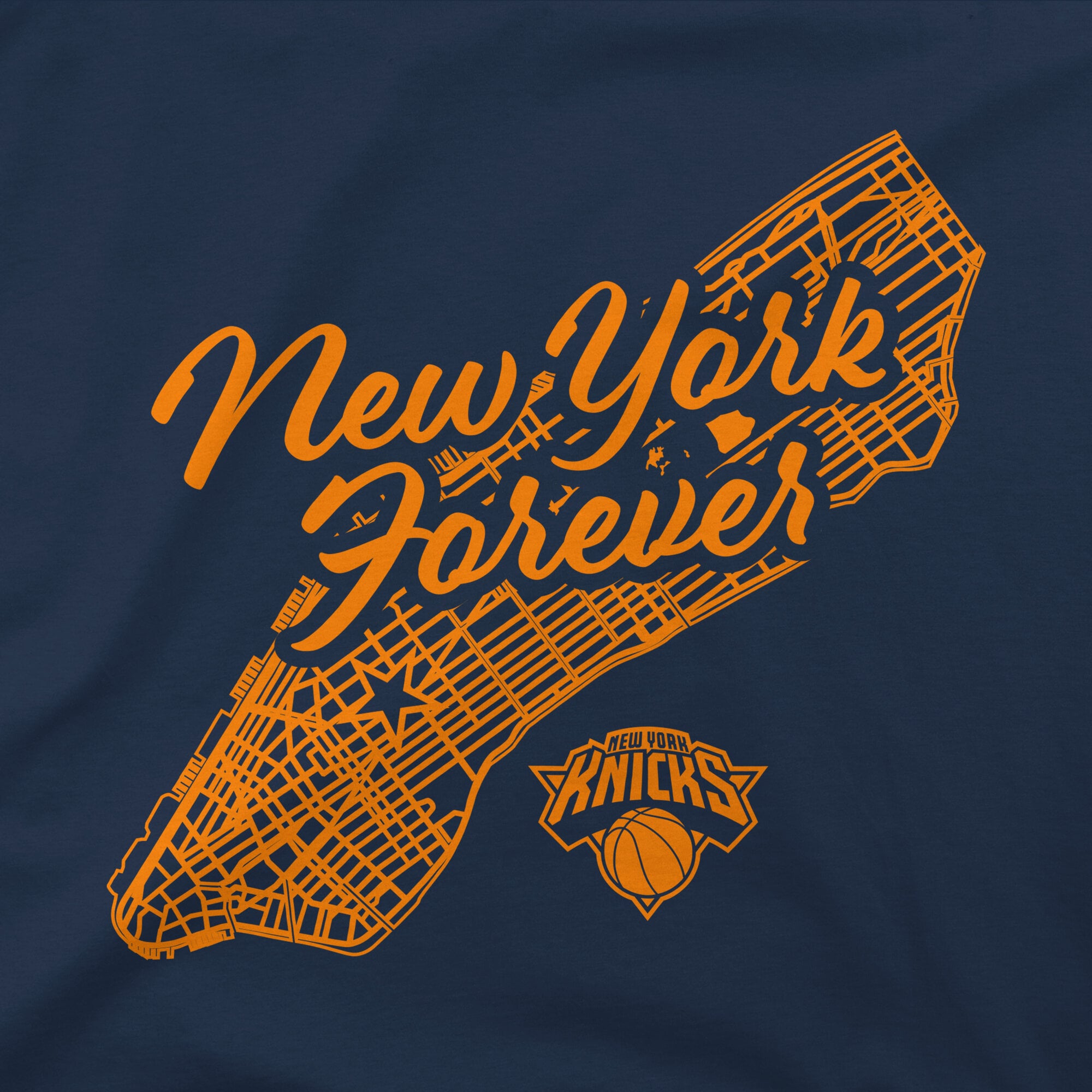 Youth Stadium Essentials Navy New York Knicks  T-Shirt