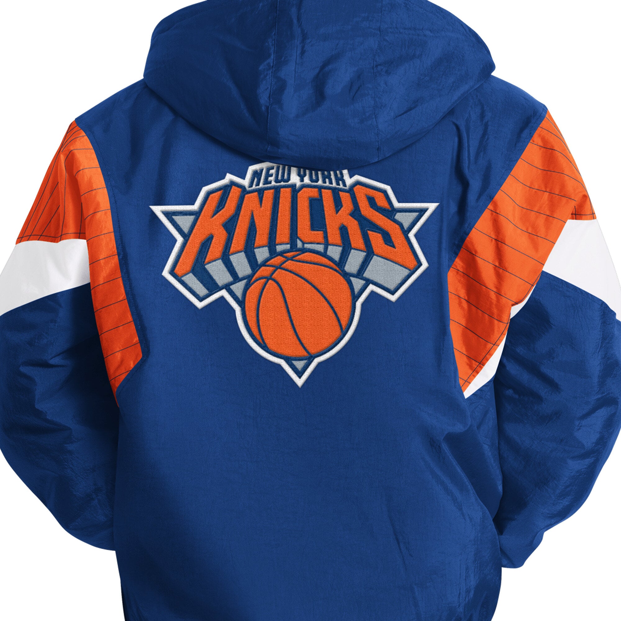 Veste à capuche demi-zip Starter bleue New York Knicks pour jeunes
