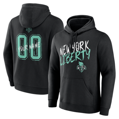New York Liberty Hustle Personalized Name & Number Hoodie - Black