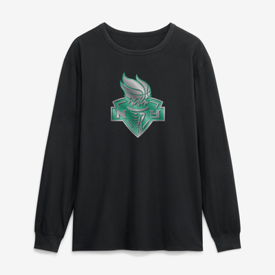 New York Liberty  Metallic Mascot Long Sleeve T-Shirt - Black