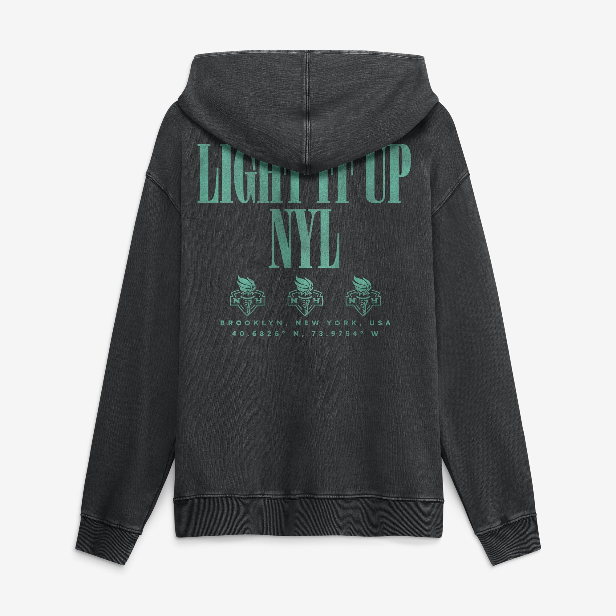 Men's Fanatics Black New York Liberty Relaxed Washed Hoodie
