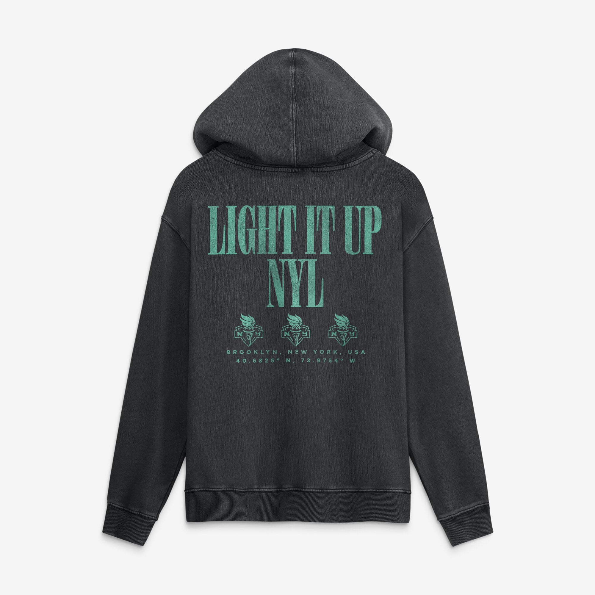 Men's Fanatics Black New York Liberty Relaxed Washed Hoodie
