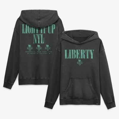 New York Liberty Fanatics Relaxed Washed Hoodie - Black