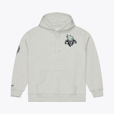  New York Liberty Mitchell & Ness Fleece Hoodie - Gray