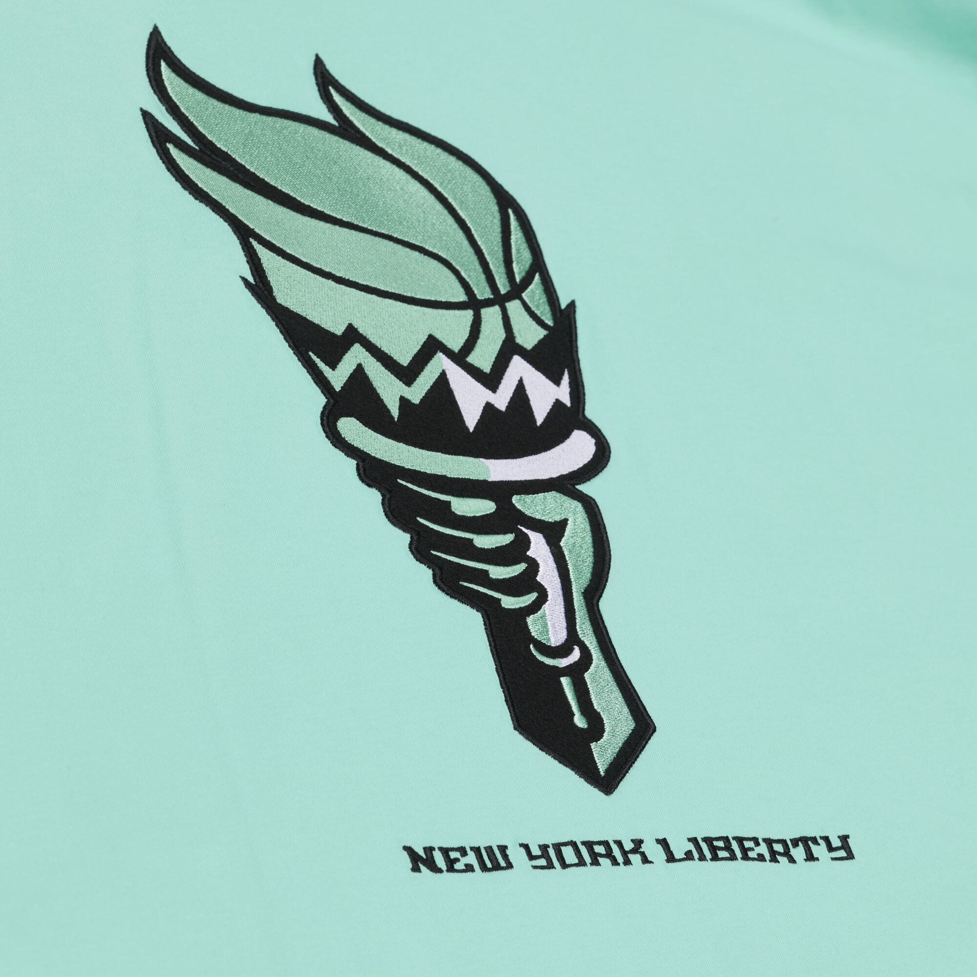 Men's Mitchell & Ness Mint New York Liberty Logo Boxy T-Shirt
