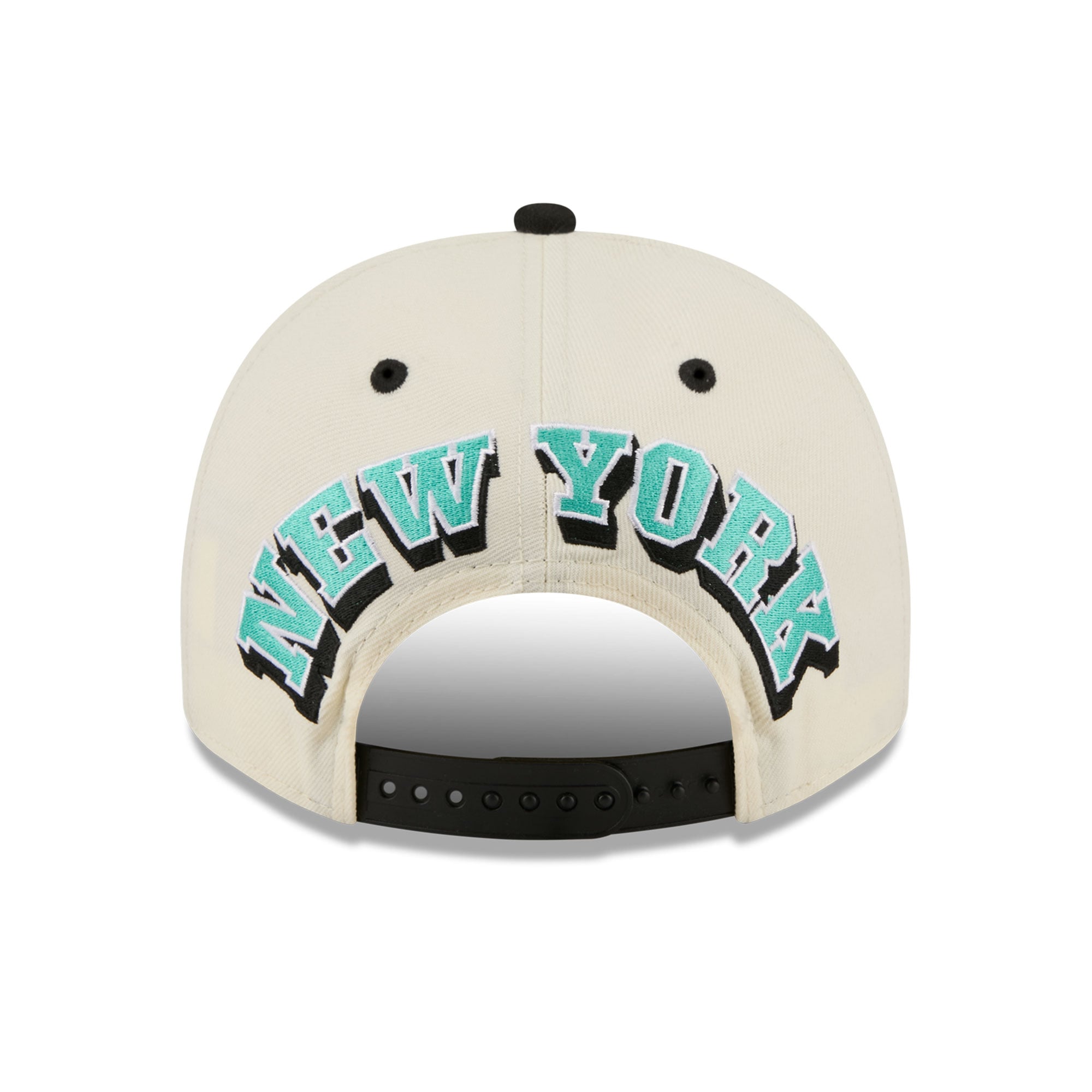 Casquette snapback New Era crème pour homme, modèle 9FIFTY A-Frame, logo New York Liberty.