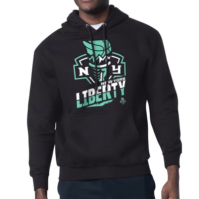 New York Liberty Starter Logo Zoom Graphic Fleece Hoodie - Black
