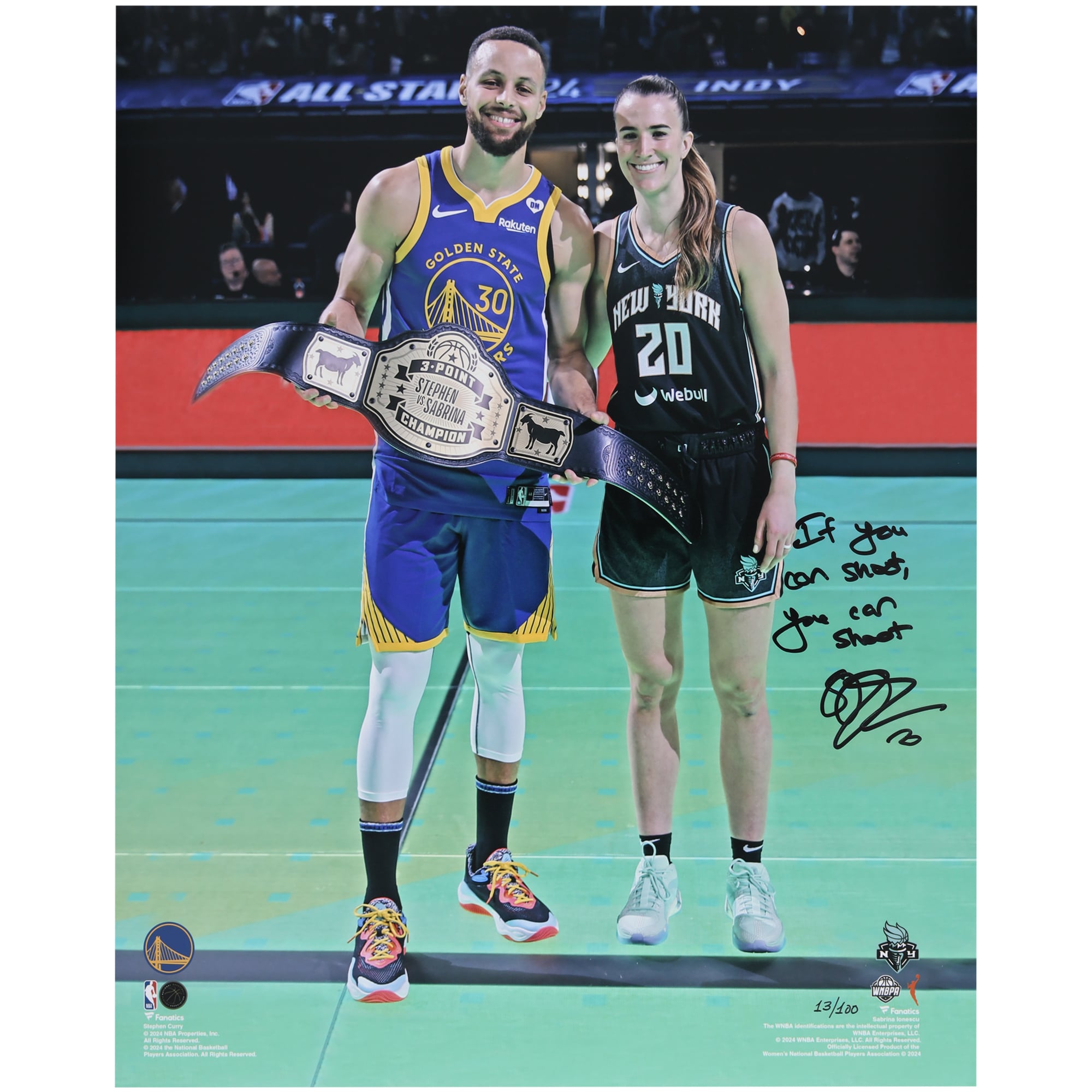 サブリナ・イオネスク ニューヨーク・リバティ サイン入り 16 x 20 