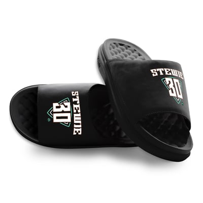Breanna Stewart New York Liberty ISlide Unisex Shield Logo Motive Slide Sandals - Black
