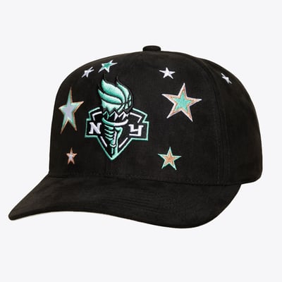  New York Liberty Mitchell & Ness Unisex Star Splash Pro Adjustable Hat - Black