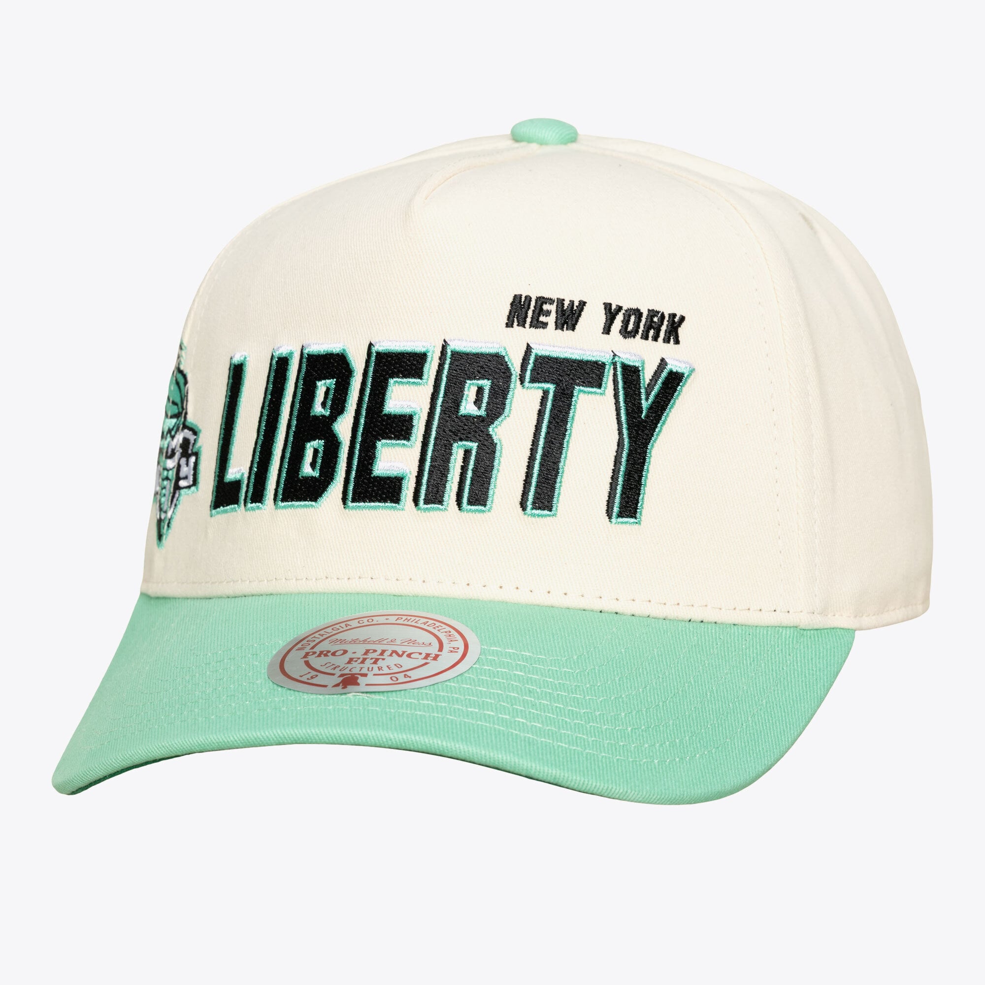 Unisex Mitchell & Ness Cream New York Liberty Big Time Pro Crown Snapback Hat