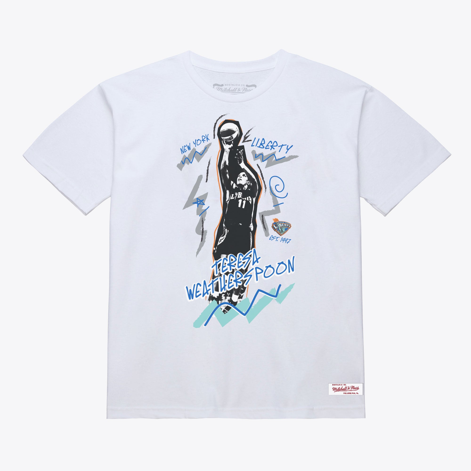 Unisex Mitchell & Ness Teresa Weatherspoon White New York Liberty Chalked Up T-Shirt - Court Origins