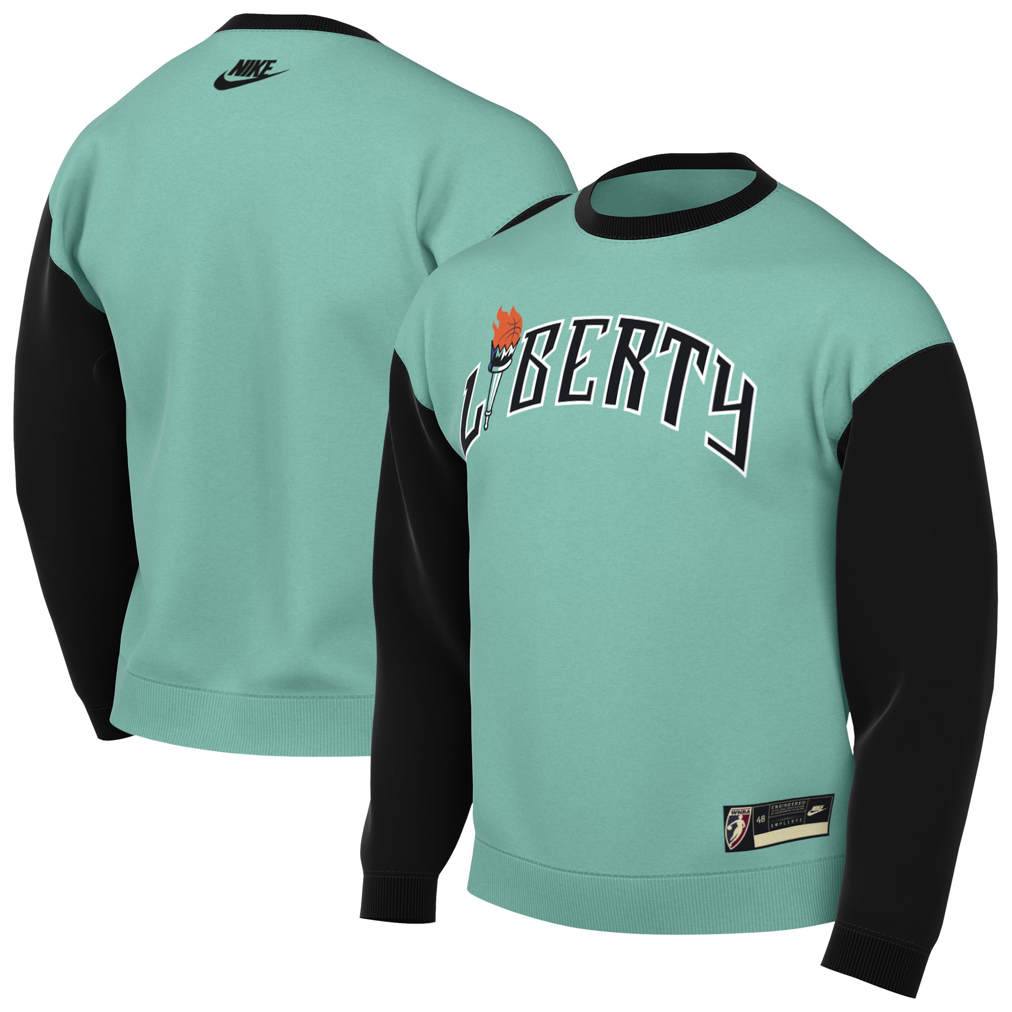 Unisex Nike Mint New York Liberty Throwback Sweatshirt - Court Origins