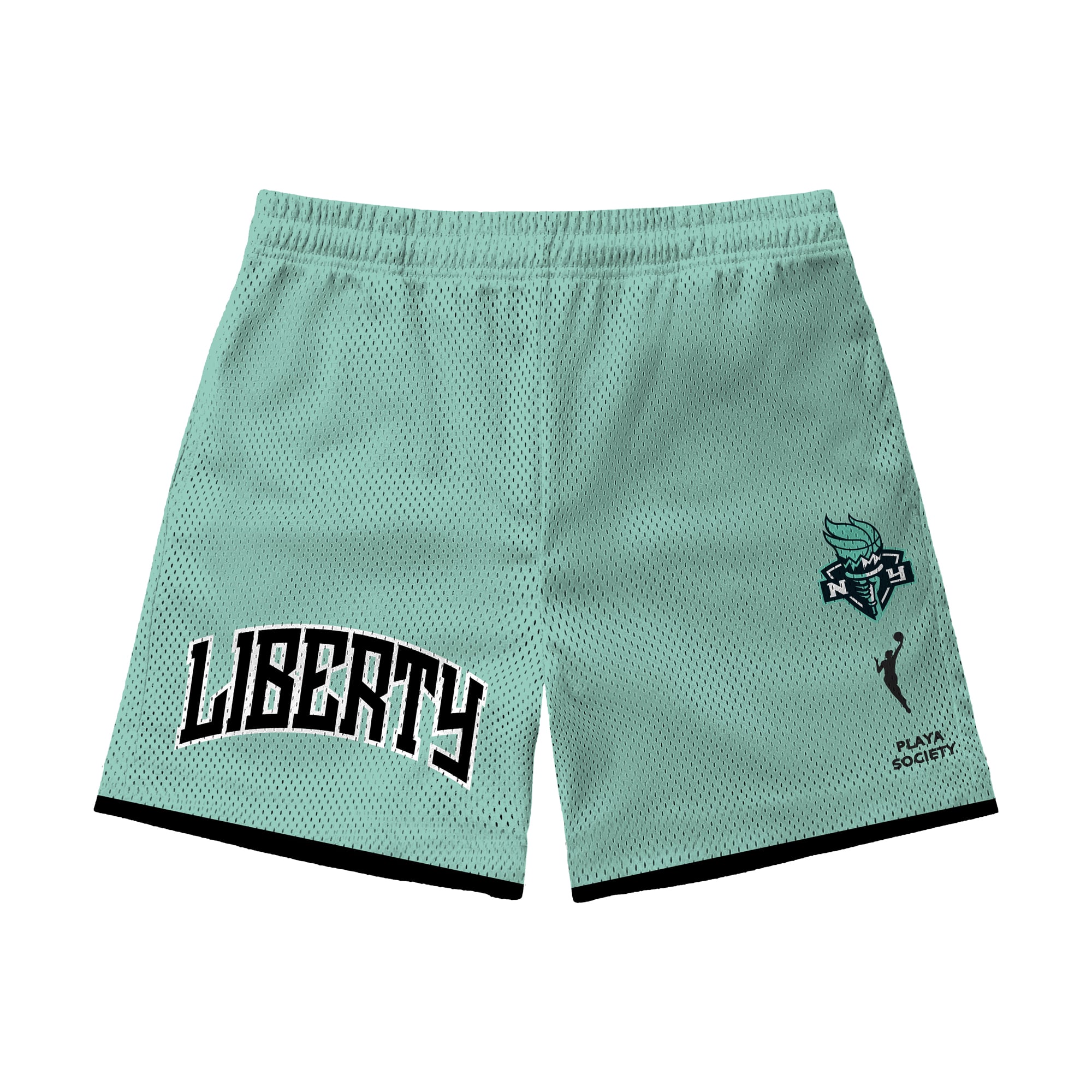Unisex Playa Society  Mint New York Liberty Team Mesh Shorts