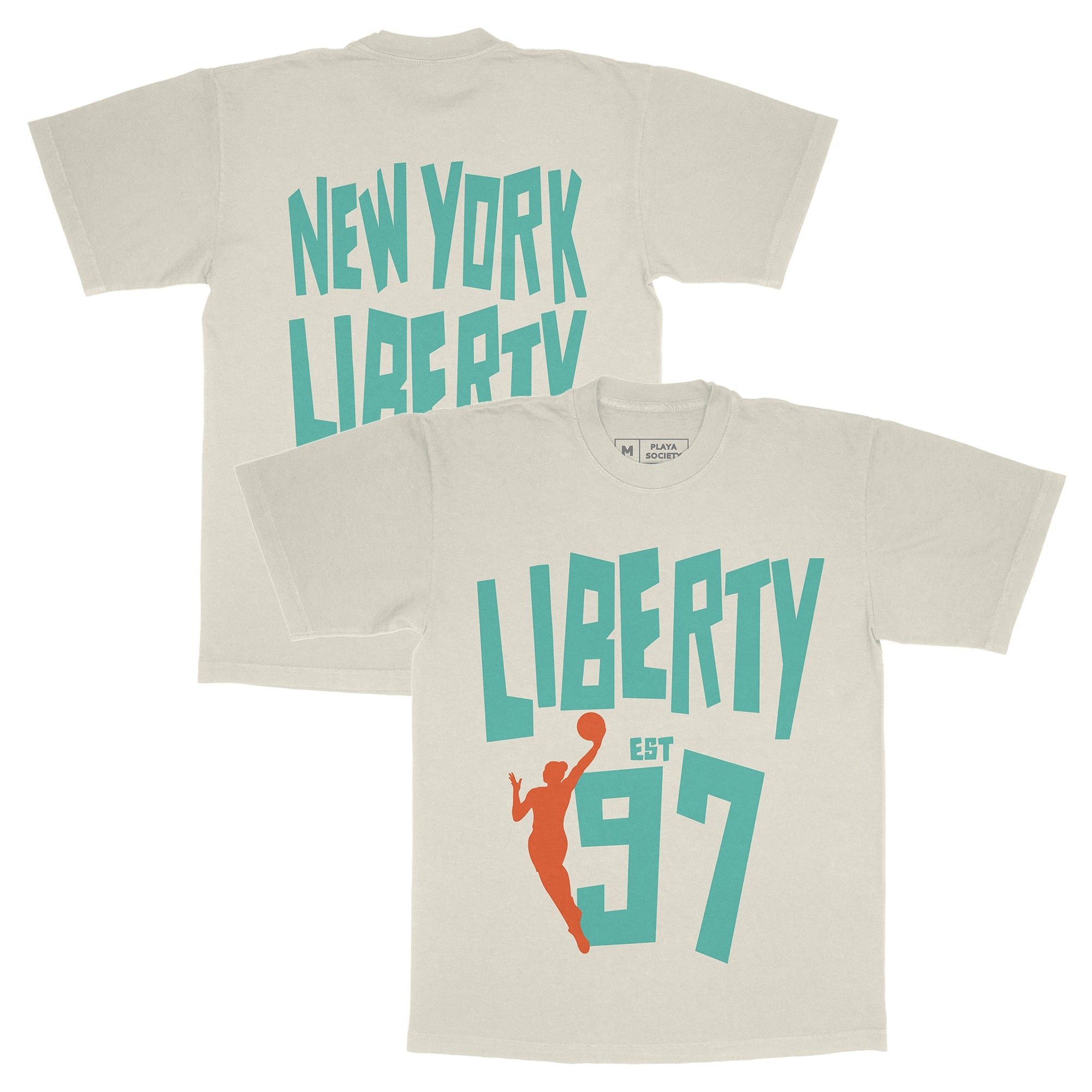 T-shirt unisexe Playa Society Oatmeal New York Liberty Est