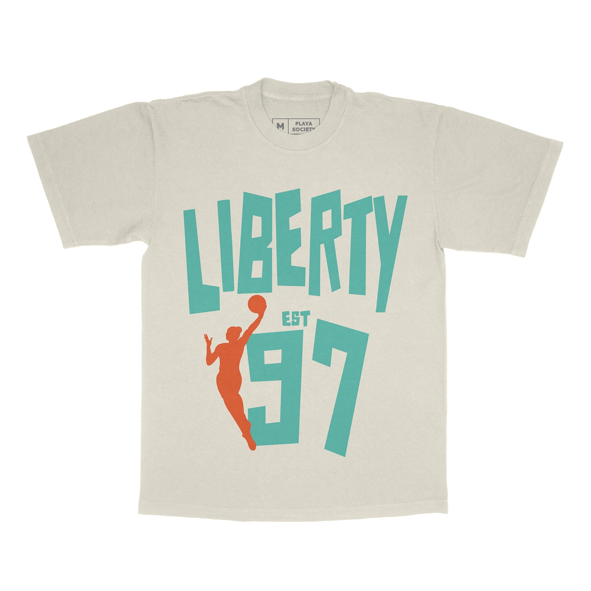 T-shirt unisexe Playa Society Oatmeal New York Liberty Est