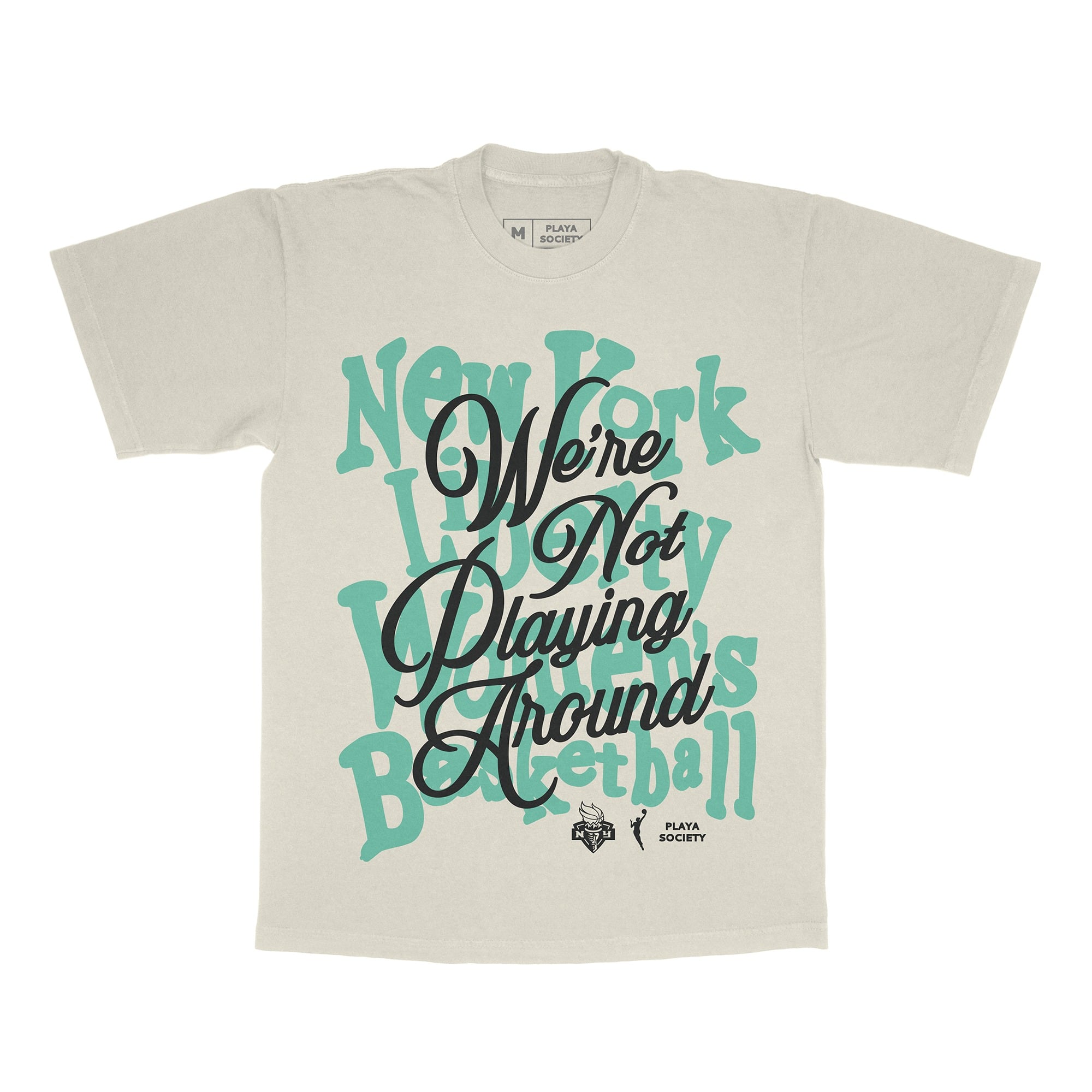 T-shirt unisexe Playa Society Oatmeal New York Liberty « On ne rigole pas »