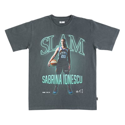 Sabrina Ionescu New York Liberty SLAM Unisex Remix Heavy T-Shirt - Charcoal