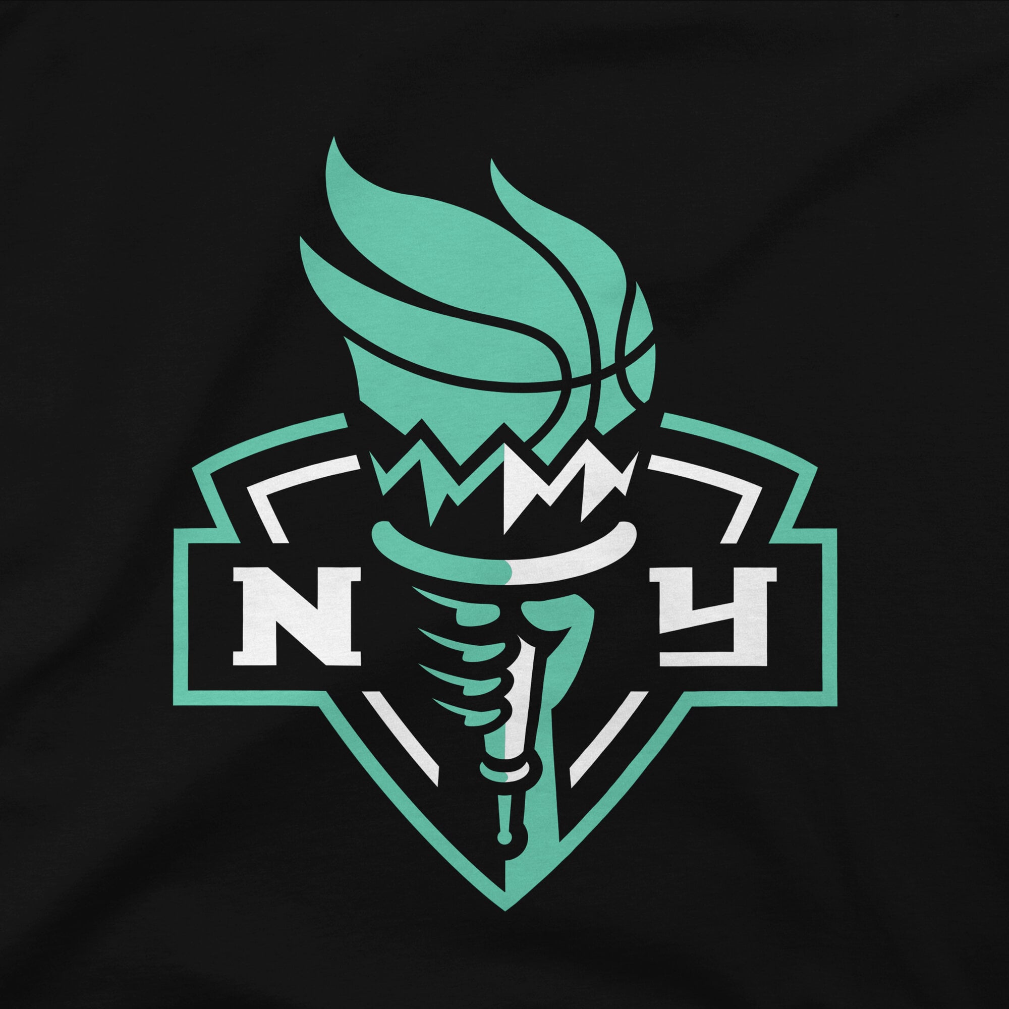 T-shirt unisexe Stadium Essentials noir New York Liberty Origins avec logo couleur