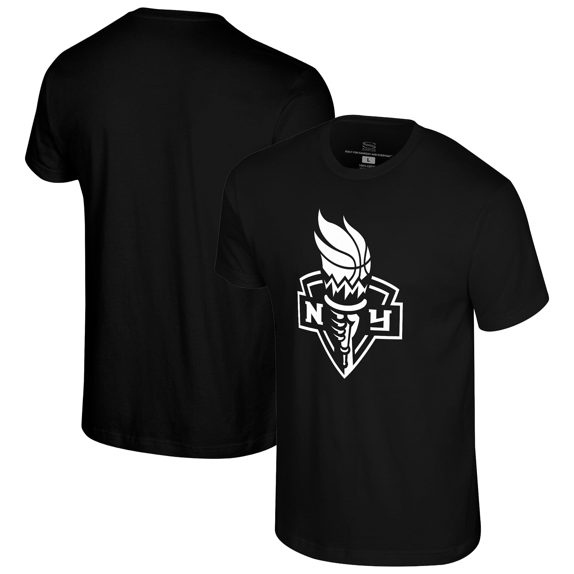 Unisex Stadium Essentials Black New York Liberty Origins White Logo T-Shirt