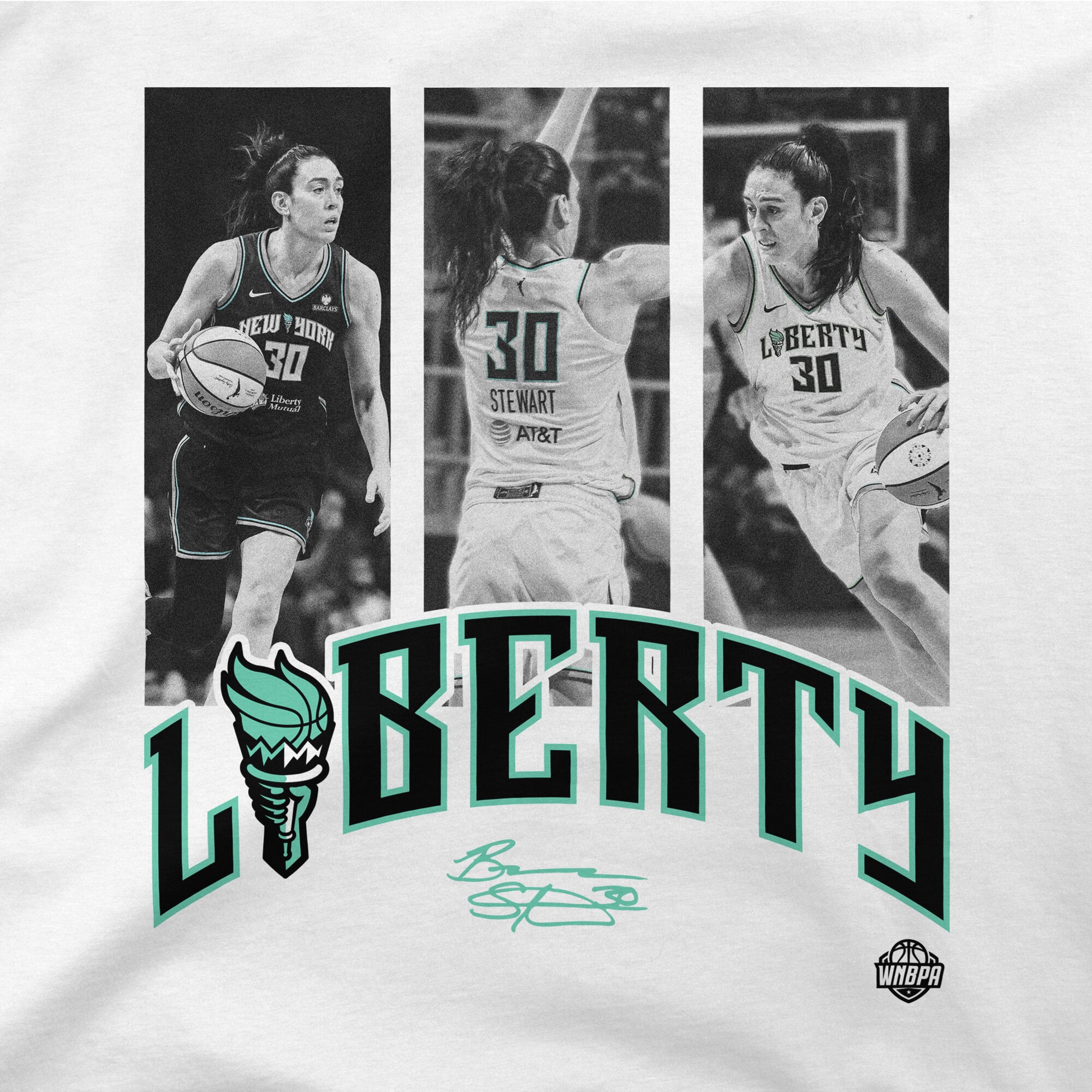T-shirt unisexe Stadium Essentials Breanna Stewart blanc New York Liberty Team Player Hustle