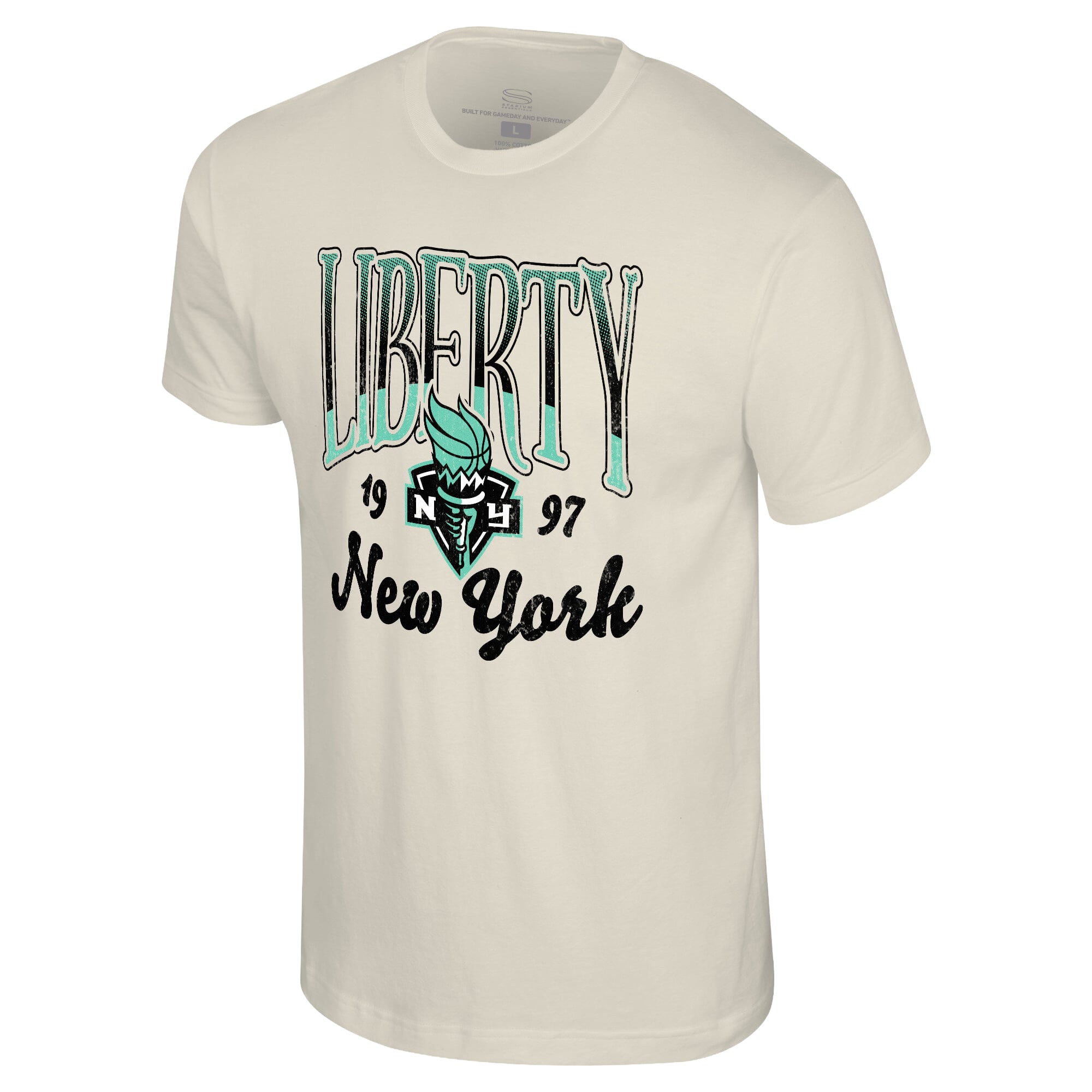 Unisex Stadium Essentials Natural New York Liberty Sky High T-Shirt