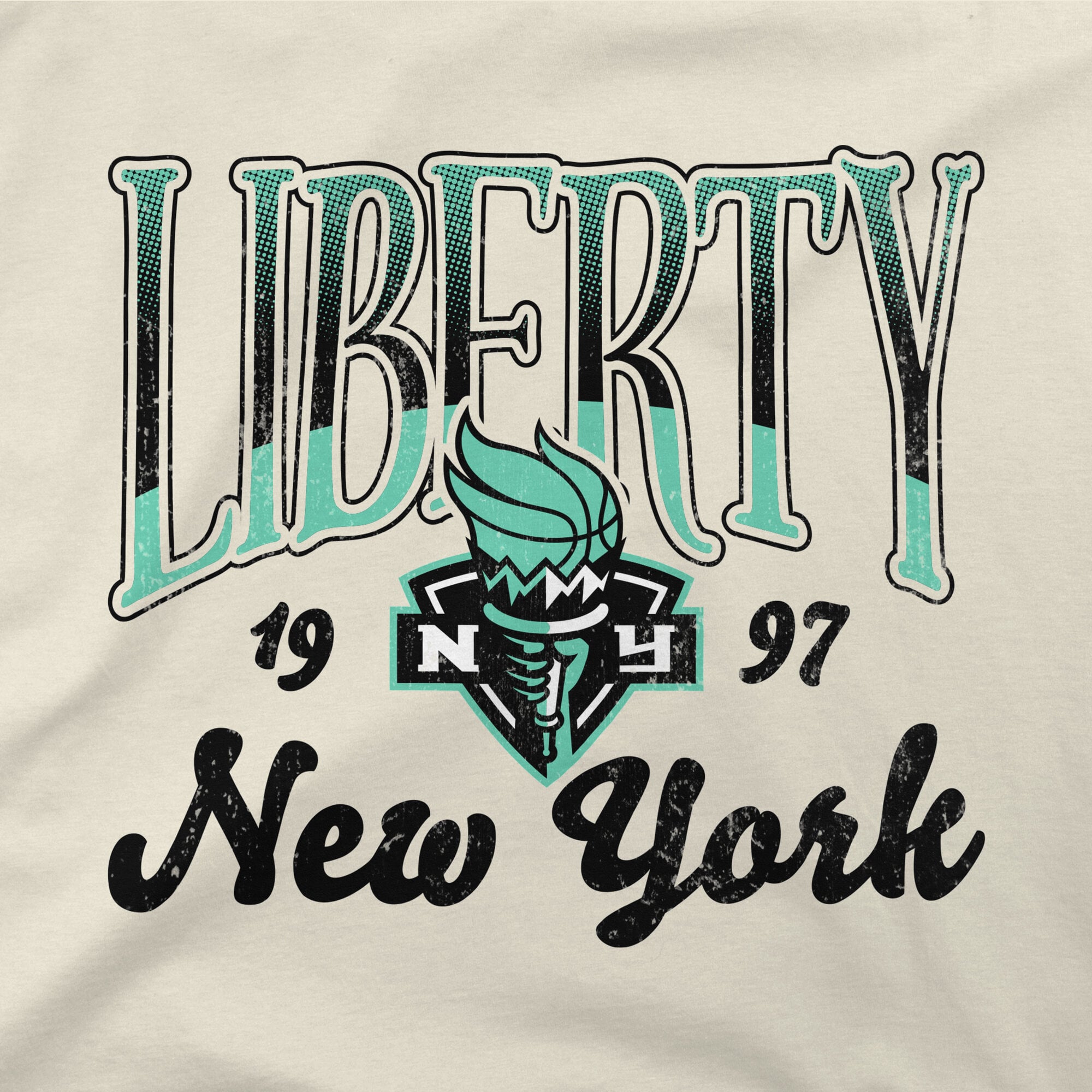 Unisex Stadium Essentials Natural New York Liberty Sky High T-Shirt