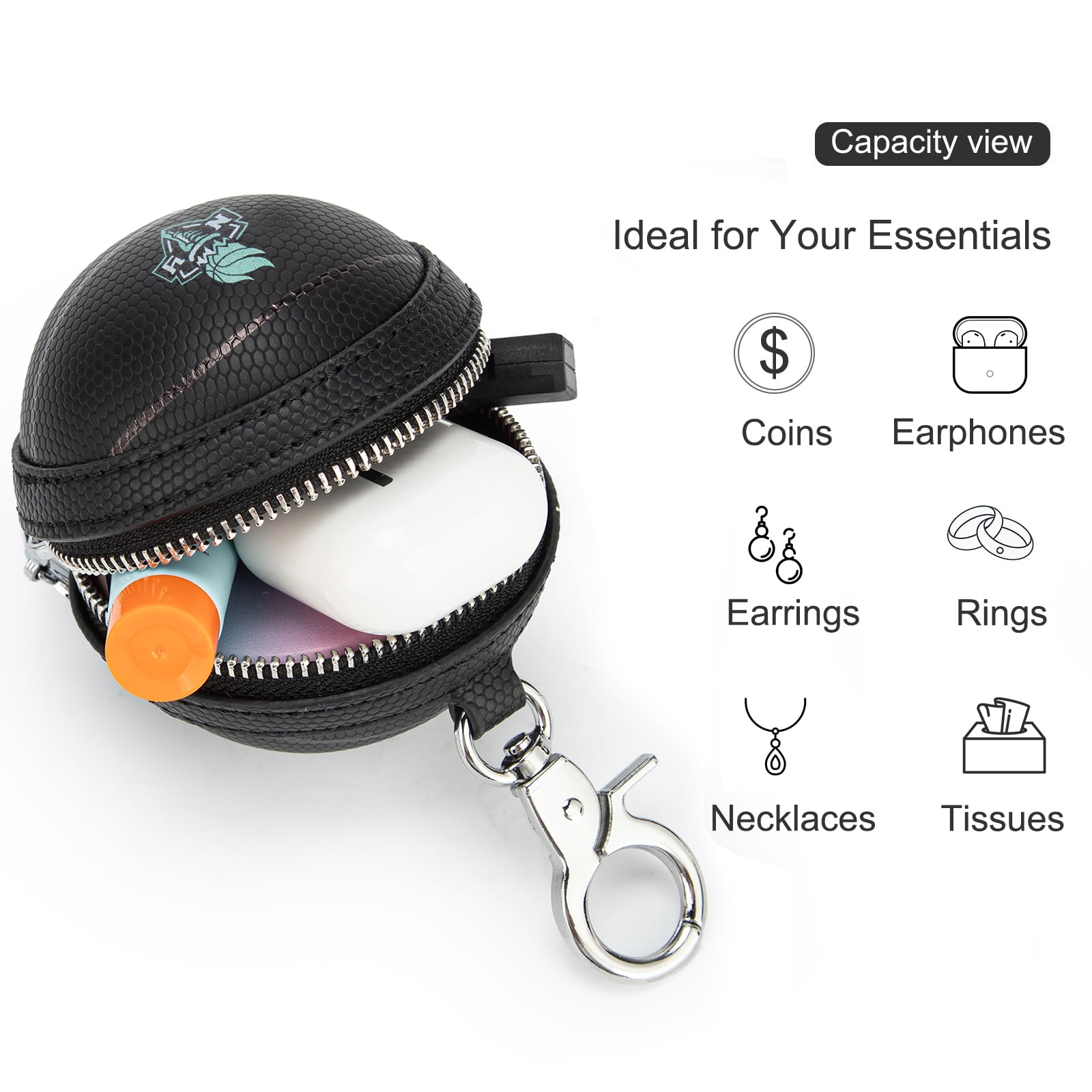 Porte-clés de sac pour femme Montana West New York Liberty Basketball