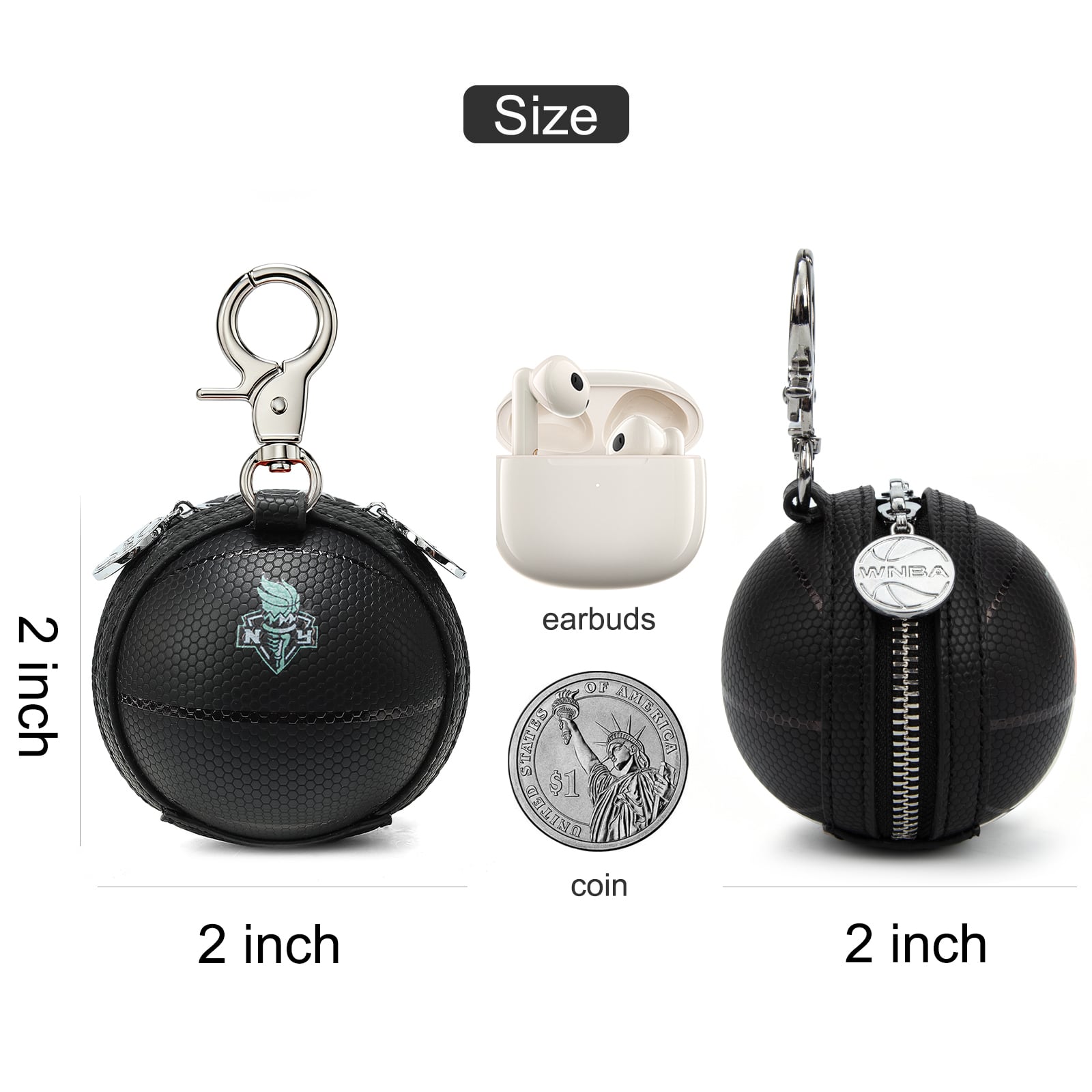 Porte-clés de sac pour femme Montana West New York Liberty Basketball