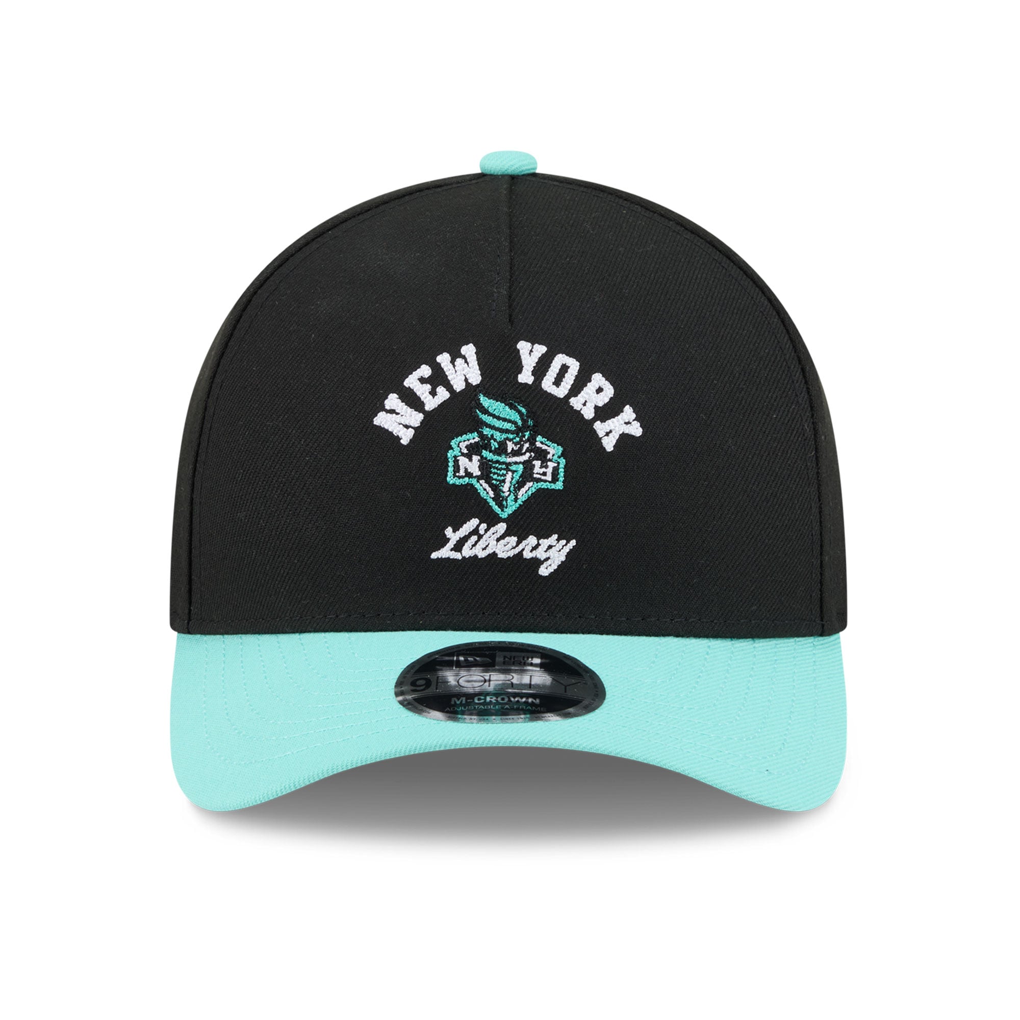 Women's New Era Black New York Liberty Arch 9FORTY A-Frame M-Crown Adjustable Hat