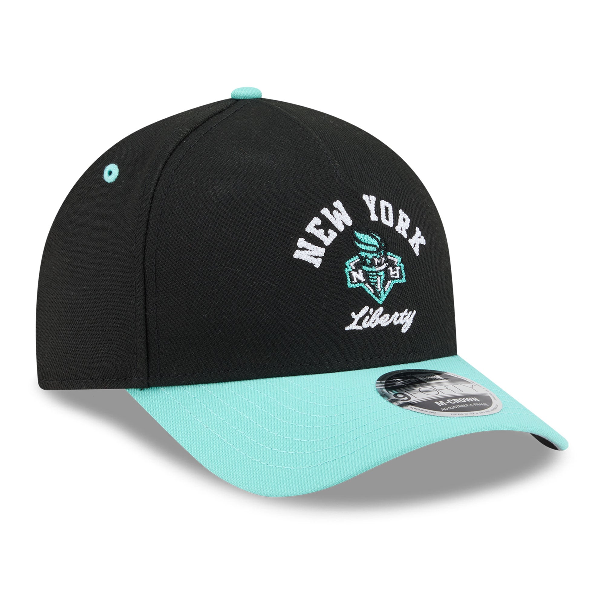 Women's New Era Black New York Liberty Arch 9FORTY A-Frame M-Crown Adjustable Hat
